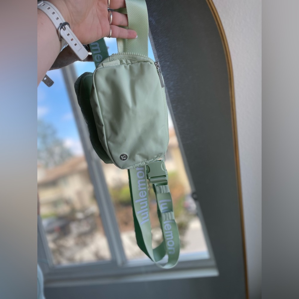Mint green Lululemon belt bag